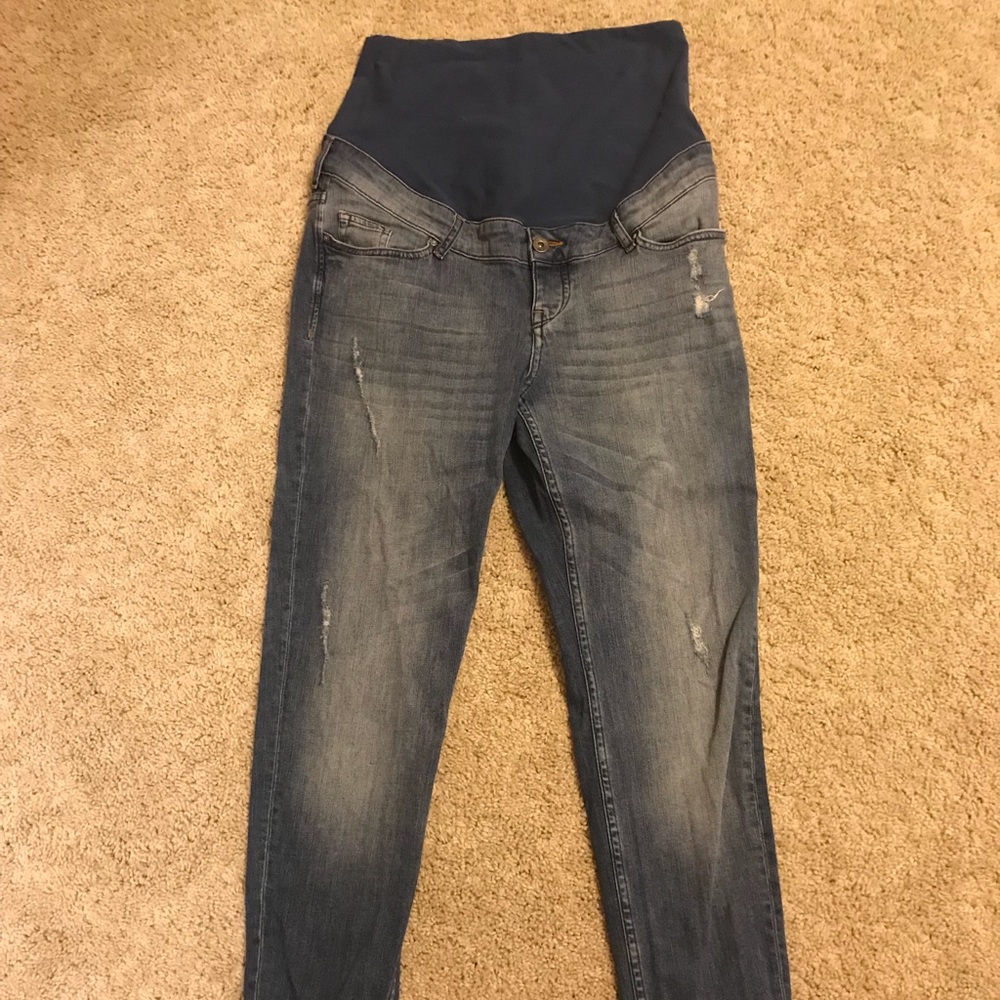 Maternity boyfriend jeans size 10